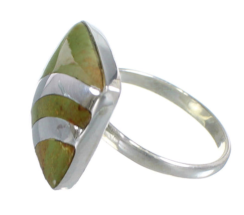 Southwestern Turquoise And Sterling Silver Ring Size 5-1/4 RX81135