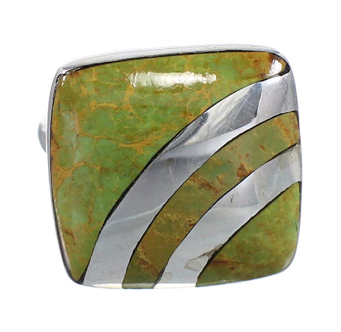 Authentic Sterling Silver And Turquoise Southewest Ring Size 5-3/4 RX81165