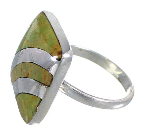 Authentic Sterling Silver And Turquoise Southewest Ring Size 5-3/4 RX81165