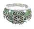 Authentic Sterling Silver Turquoise Ring Size 7-3/4 RX81217
