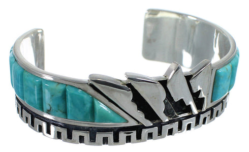 Sterling Silver And Turquoise Cuff Bracelet Jewelry VX60965