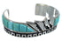 Authentic Sterling Silver And Turquoise Cuff Bracelet Jewelry VX60968