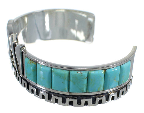 Authentic Sterling Silver And Turquoise Cuff Bracelet Jewelry VX60968