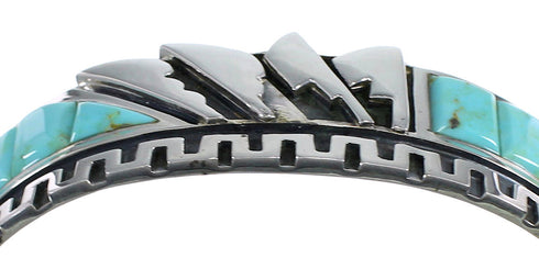 Authentic Sterling Silver And Turquoise Cuff Bracelet Jewelry VX60968