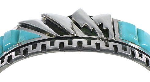 Southwest Authentic Sterling Silver And Turquoise Cuff Bracelet Jewelry VX60972