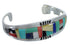Substantial Sterling Silver Multicolor Cuff Bracelet VX60600