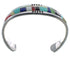 Heavy Sterling Silver Multicolor Cuff Bracelet VX60601