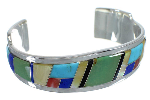 Sterling Silver Multicolor Cuff Bracelet VX60610