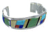 Sterling Silver Multicolor Cuff Bracelet VX60610
