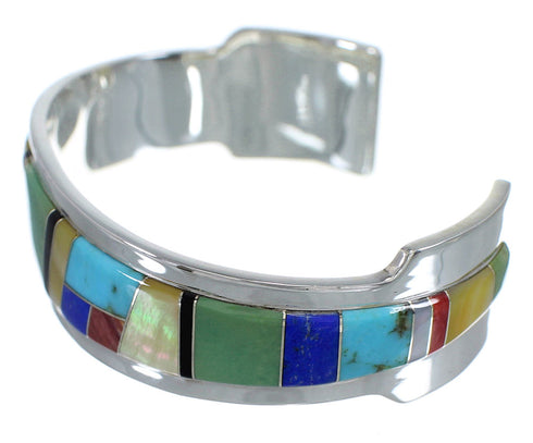 Sterling Silver Multicolor Cuff Bracelet VX60610