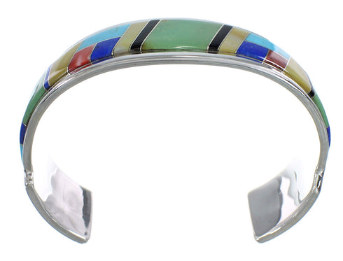 Sterling Silver Multicolor Cuff Bracelet VX60610
