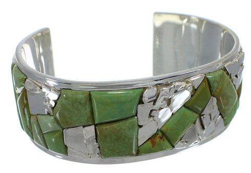 Genuine Sterling Silver Turquoise Sturdy Bracelet VX60704