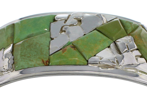 Genuine Sterling Silver Turquoise Sturdy Bracelet VX60704