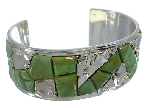 Authentic Sterling Silver Turquoise Sturdy Bracelet VX60705