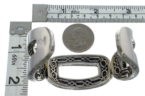 Authentic Sterling Silver Turquoise Sturdy Bracelet VX60719