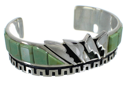 Southwest Sterling Silver And Turquoise Cuff Bracelet Jewelry VX60766