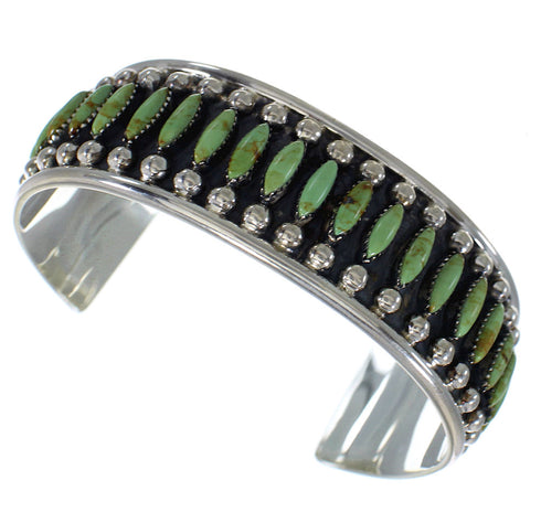 Well-Bulit Sterling Silver Turquoise Cuff Bracelet VX60086