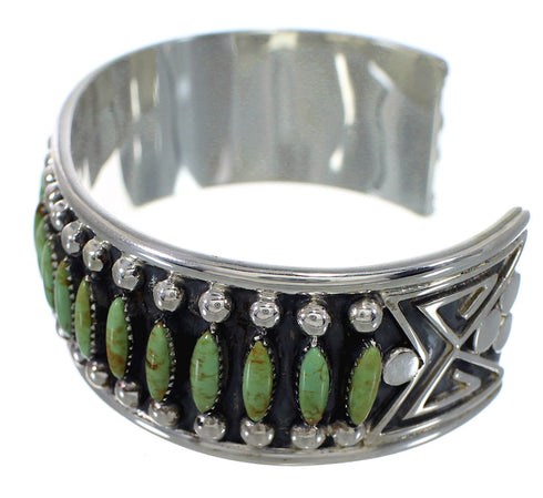 Well-Bulit Sterling Silver Turquoise Cuff Bracelet VX60086