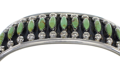 Well-Bulit Sterling Silver Turquoise Cuff Bracelet VX60086