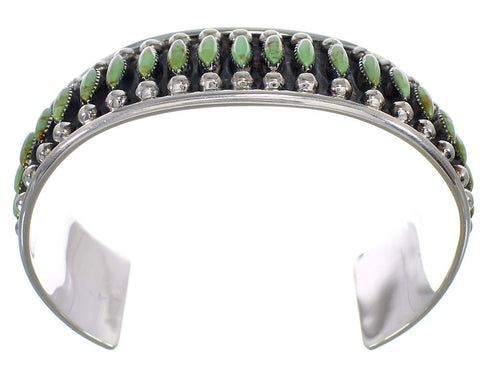 Well-Bulit Sterling Silver Turquoise Cuff Bracelet VX60086