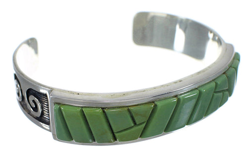 Heavy Sterling Silver Turquoise Water Waves Bracelet VX60451