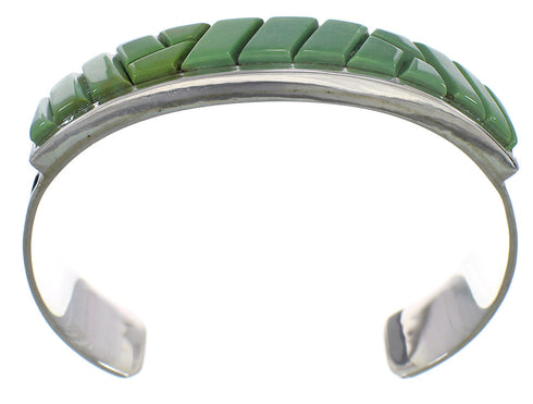 Heavy Sterling Silver Turquoise Water Waves Bracelet VX60451