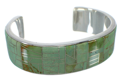 Well Built Sterling Silver Turquoise Bracelet Jewelry VX60471