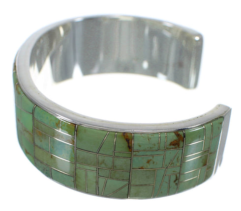 Well Built Sterling Silver Turquoise Bracelet Jewelry VX60471