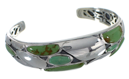 Southwestern Authentic Sterling Silver Turquoise Cuff Bracelet VX60558