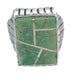 Sterling Silver And Turquoise Inlay Ring Size 11-1/4 RX59715
