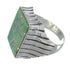Sterling Silver And Turquoise Inlay Ring Size 11-1/4 RX59715
