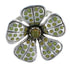 Genuine Sterling Silver Turquoise Flower Ring Size 5-3/4 RX59759