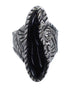 Southwest Sterling Silver And Jet Jewelry Ring Size 5-1/2 VX59854