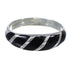 Jet Authentic Sterling Silver Southwest Jewelry Ring Size 7-3/4 VX59946
