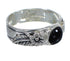 Authentic Sterling Silver Jet Flower Jewelry Ring Size 8-1/2 VX59988