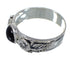 Genuine Sterling Silver Jet Flower Jewelry Ring Size 8-1/4 VX59987