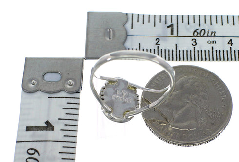 Turquoise Inlay Sterling Silver Ring Size 7-1/4 MX59921