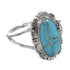 Silver Southwest Turquoise Inlay Ring Size 5-1/4 MX59963