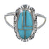 Southwest Turquoise Silver Ring Size 7-3/4 MX59965
