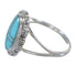 Silver Southwest Turquoise Inlay Ring Size 5-1/4 MX59963