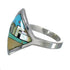 Silver Multicolor Native American Village Design Southwestern Ring Size 6 YX78024