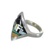 Sterling Silver Multicolor Inlay Southwestern Native American Pueblo Design Ring Size 4-1/2 YX78178
