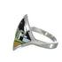 Multicolor Inlay Native American Pueblo Sterling Silver Design Ring Size 4-3/4 YX78185