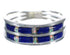 Southwestern Lapis And Opal Inlay Sterling Silver Ring Size 5-1/4 WX60894