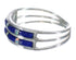 Southwestern Lapis And Opal Inlay Sterling Silver Ring Size 5-1/4 WX60894