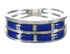 Genuine Sterling Silver Southwest Lapis And Opal Inlay Ring Size 7-1/4 WX60918