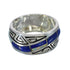Southwestern Lapis And Opal Inlay Water Wave Silver Ring Size 5-1/4 WX61049