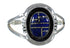 Southwestern Lapis Inlay And Genuine Sterling Silver Ring Size 5-3/4 WX61125