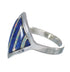 Lapis And Opal Inlay Jewelry Southwestern Sterling Silver Ring Size 6-1/4 WX61609