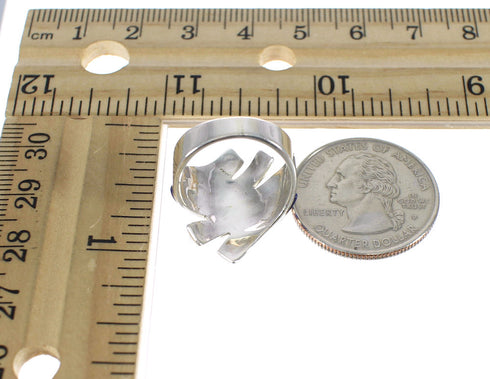 Lapis Inlay And Authentic Sterling Silver Southwest Ring Size 6-3/4 WX61654